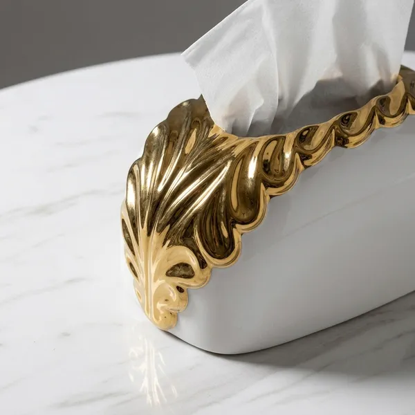 White_And_Gold_Ceramic_Tissue_Holder