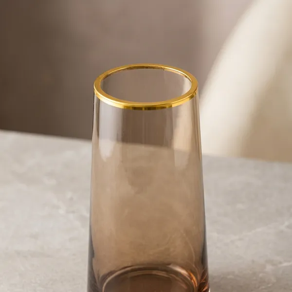 Brown_Gradient_Glass_Vase_Set_with_Gold_Rim