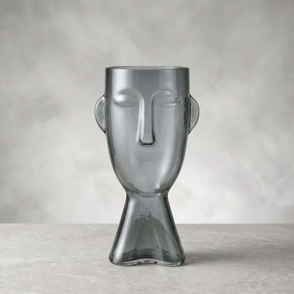 Smoked_Sculpted_Face_Glass_Vase_(Small)