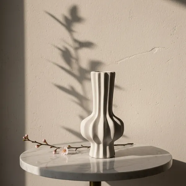 Grey_Ceramic_Wavy_Sculptural_Vase_for_Home_Decor_:Dome_Ceramic_Vase