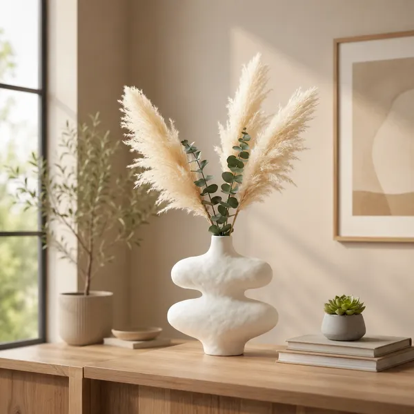 White_Double_Circle_Ceramic_Vase