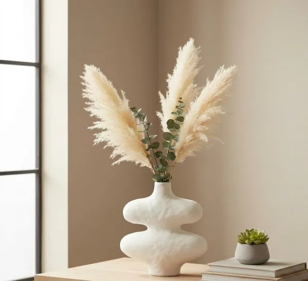White_Double_Circle_Ceramic_Vase