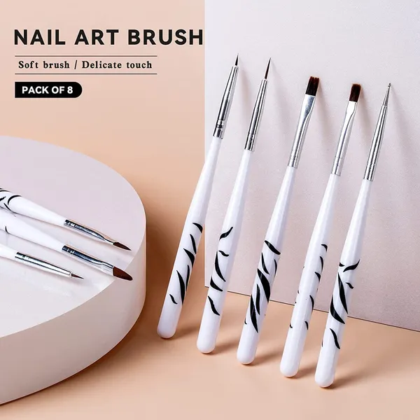 Pack_Of_8_Piece_Kiyaan_Nylon_Bristle_Nail_Art_Brush_Set_
