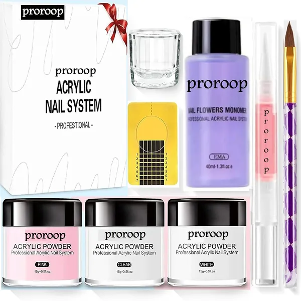 Pack_Of_7_Pro_Roop_Non_Yellowing_Acrylic_Powder_Liquid_Nail_Art_Kit_