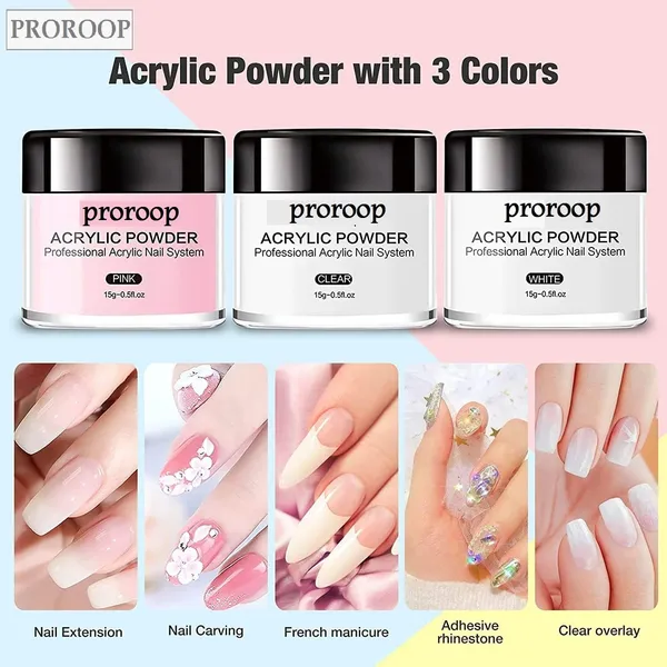 Pack_Of_7_Pro_Roop_Non_Yellowing_Acrylic_Powder_Liquid_Nail_Art_Kit_