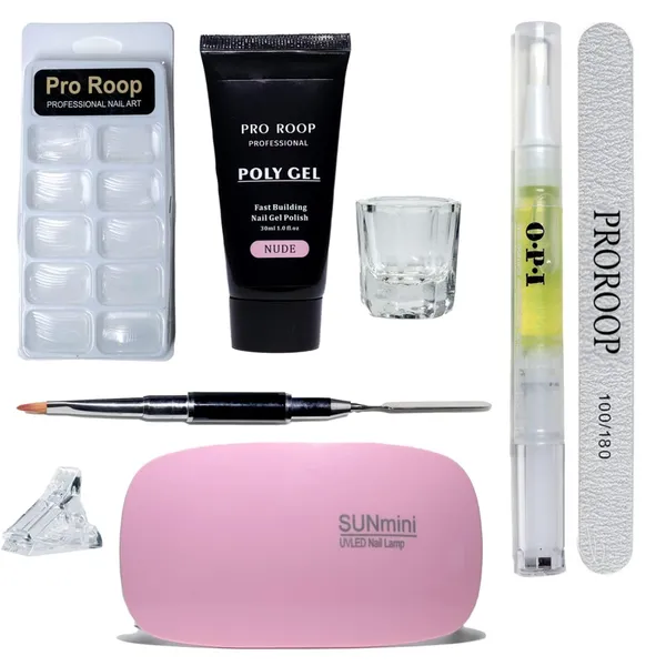 Proroop_Nude_Pink_Polygel_Nail_Extension_Kit_Set_Of_8