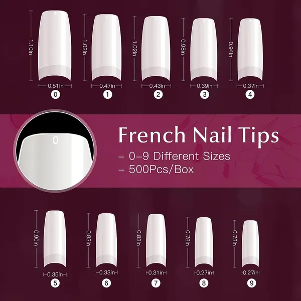 Proroop_Abs_Half_Cover_Coffin_Shape_Acrylic_Nail_Tips_500_Pcs