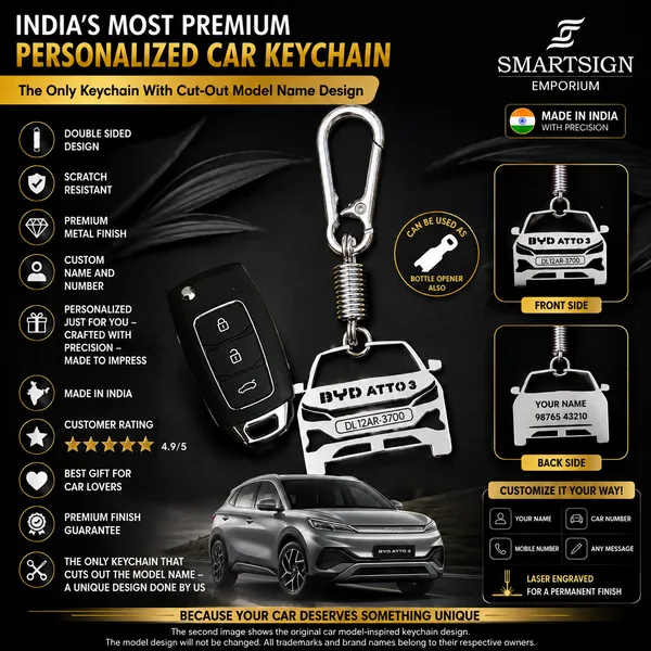 Byd_Atto_3_Model_Car_Key_Chain