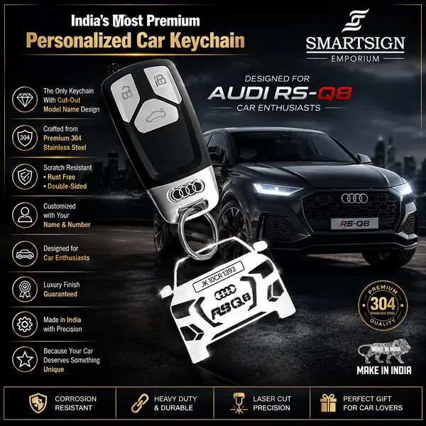 Audi_Rs_Q8_Model_Car_Key_Chain