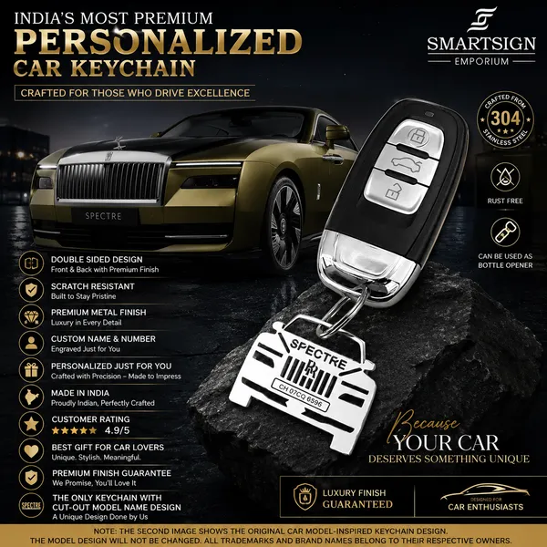Rolls_Royce_Spectre_Model_Car_Key_Chain