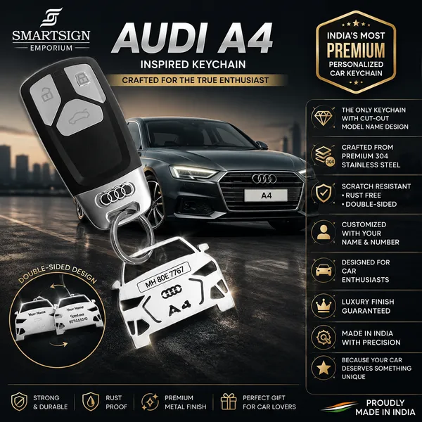 Audi_A4_Model_Car_Key_Chain