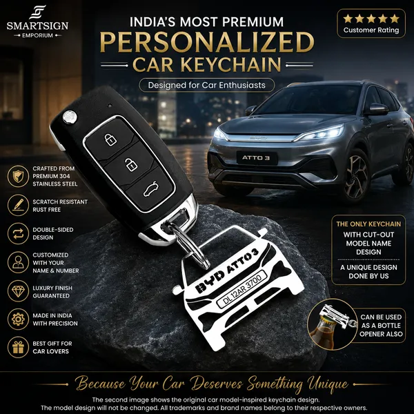 Byd_Atto_3_Model_Car_Key_Chain