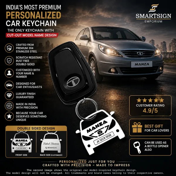 Tata_Manza_Model_Car_Key_Chain