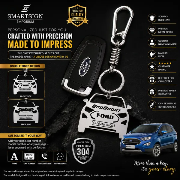 Ford_Ecosport_Model_Car_Key_Chain