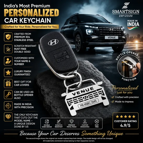 Hyundai_Venue_Model_Car_Key_Chain