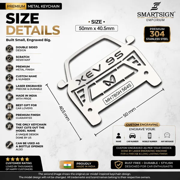 Mahindra_Xev_9S_Model_Car_Key_Chain