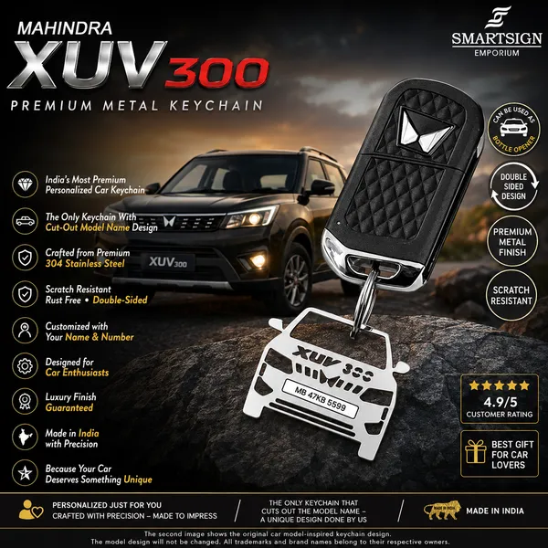 Mahindra_Xuv300_Model_Car_Key_Chain