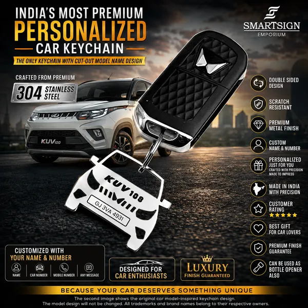 Mahindra_Kuv100_Model_Car_Key_Chain