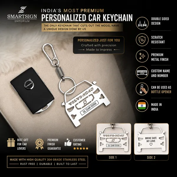 Volvo_Xc40_Model_Car_Key_Chain