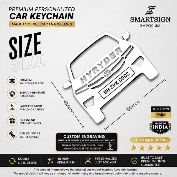 Toyota_Hyryder_Model_Car_Key_Chain