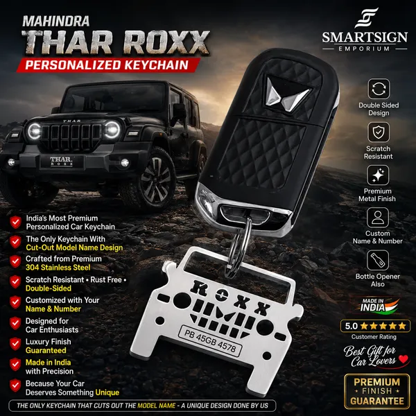 Mahindra_Thar_Roxx_Model_Car_Key_Chain