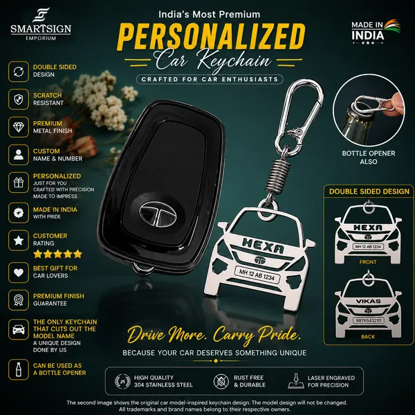 Tata_Hexa_Model_Car_Key_Chain