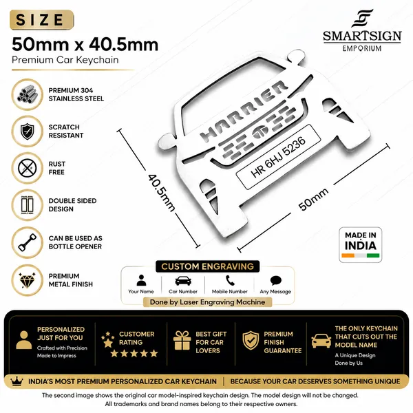 Tata_Harrier_2023_Model_Car_Key_Chain
