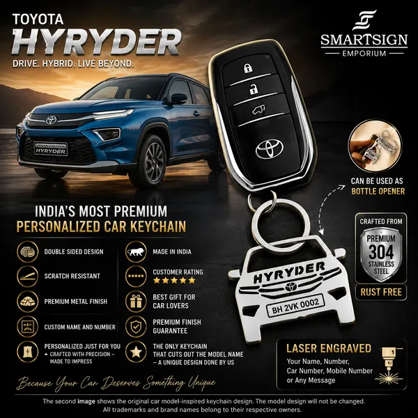 Toyota_Hyryder_Model_Car_Key_Chain