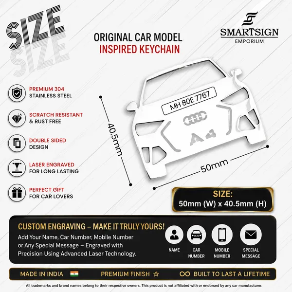 Audi_A4_Model_Car_Key_Chain