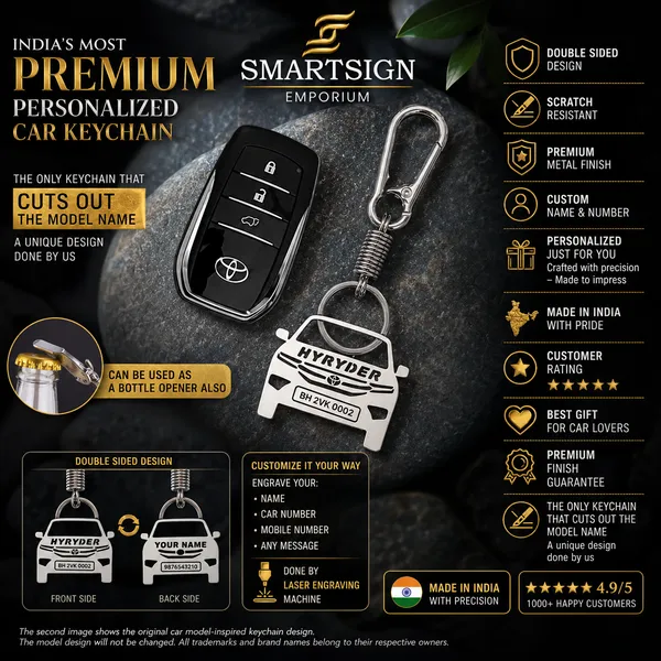 Toyota_Hyryder_Model_Car_Key_Chain