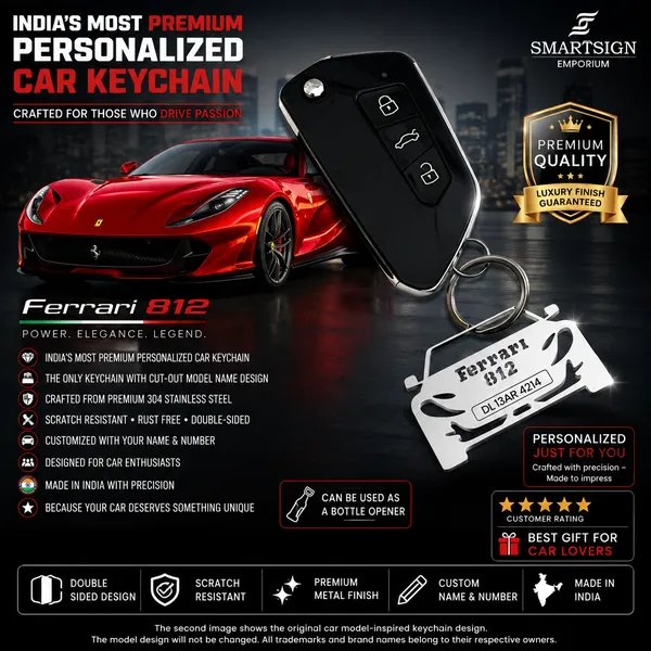Ferrari_812_Model_Car_Key_Chain