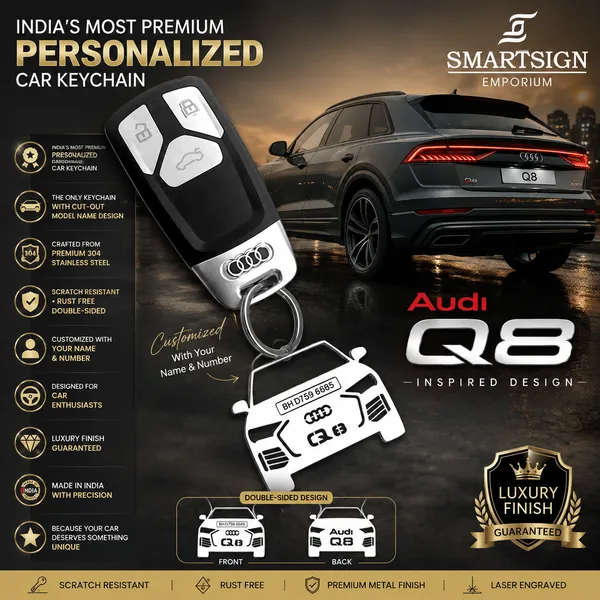 Audi_Q8_Model_Car_Key_Chain