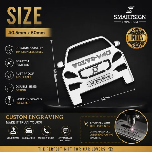 Volvo_V40_Model_Car_Key_Chain