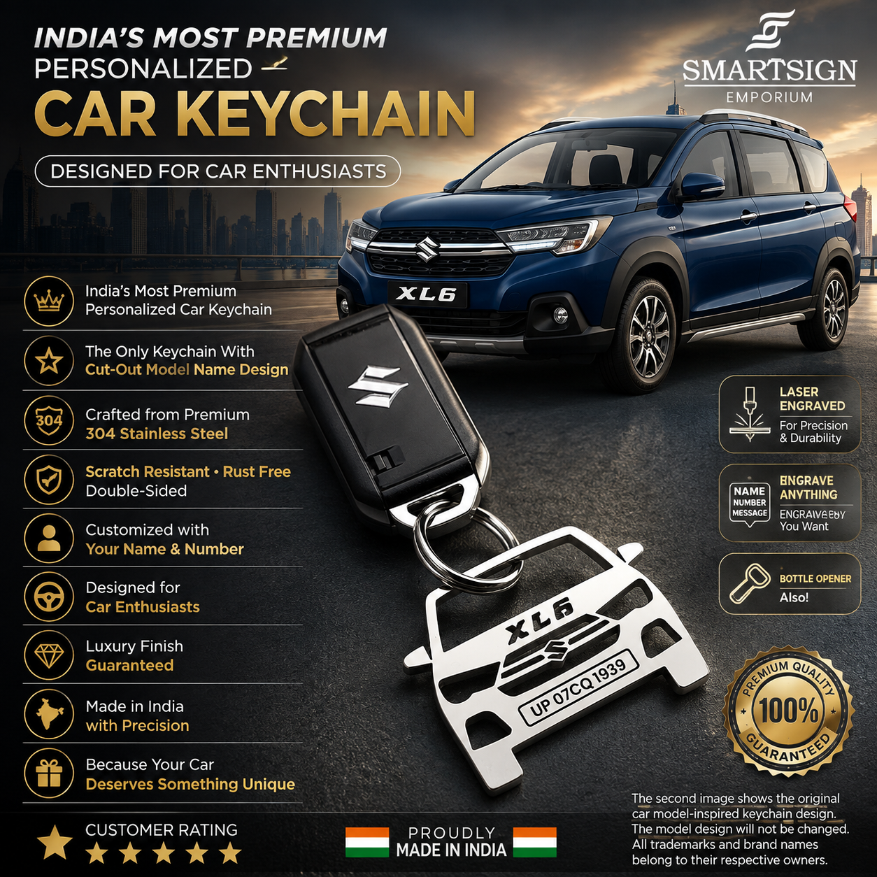 Maruti_Suzuki_Xl6_Model_Car_Key_Chain
