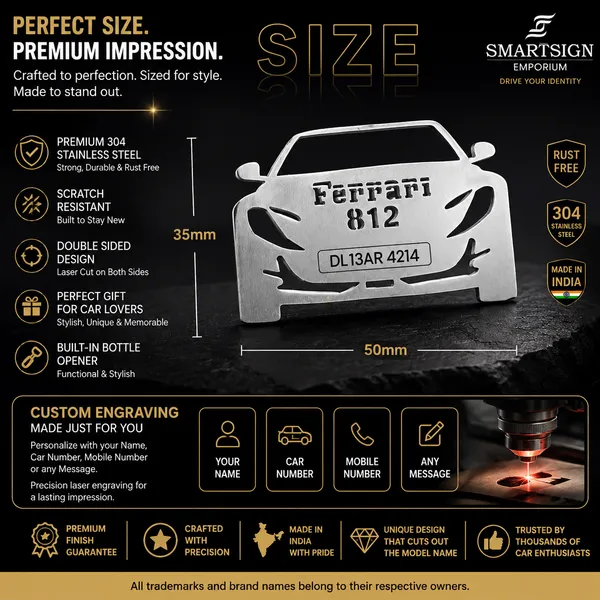 Ferrari_812_Model_Car_Key_Chain