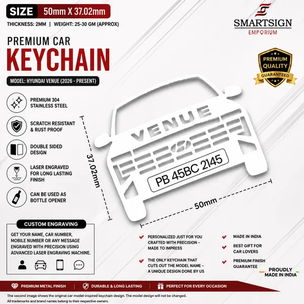 Hyundai_Venue(2026-Present)_Model_Car_Keychain