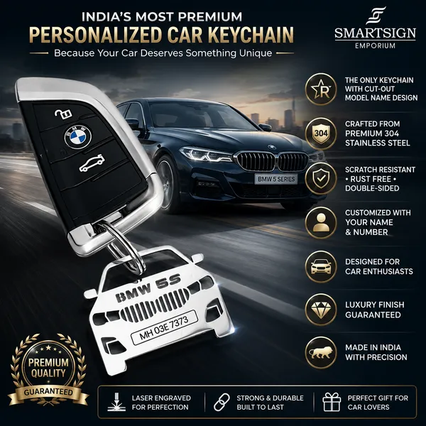 Bmw_5_Series_Model_Car_Keychain
