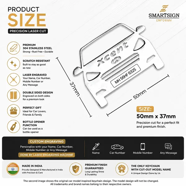 Hyundai_Xcent_Model_Car_Key_Chain