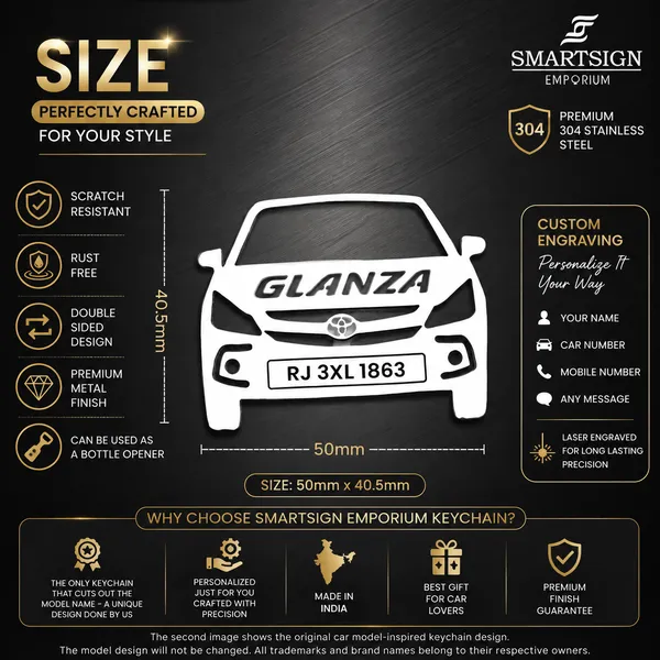 Toyota_Glanza_Model_Car_Key_Chain