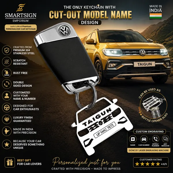 Volkswagen_Taigun_Model_Car_Key_Chain