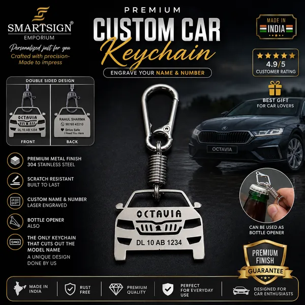 Skoda_Octavia_Model_Car_Keychain