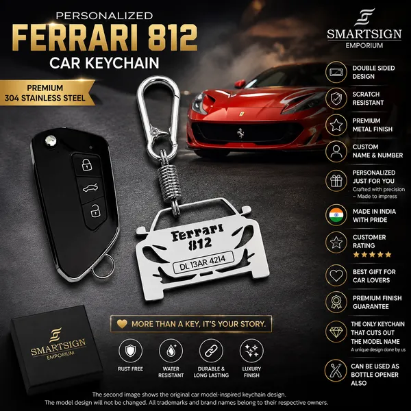 Ferrari_812_Model_Car_Key_Chain