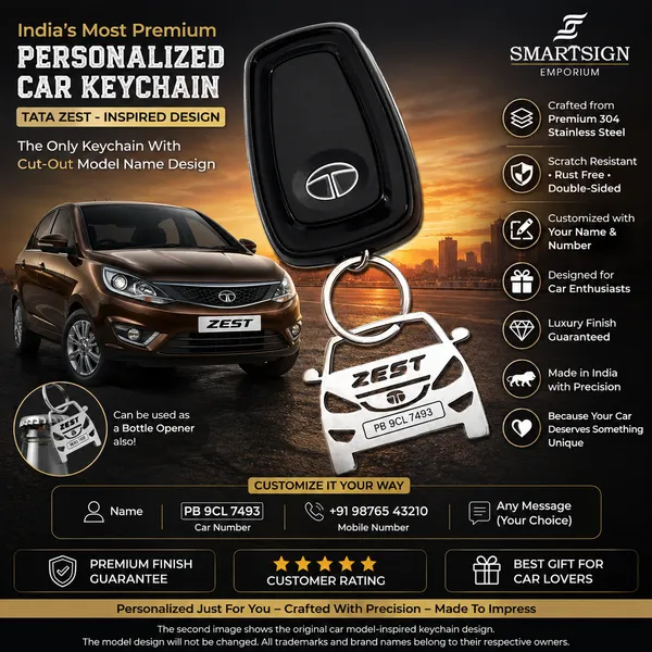 Tata_Zest_Model_Car_Key_Chain