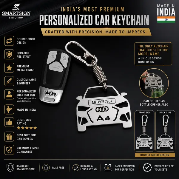 Audi_A4_Model_Car_Key_Chain