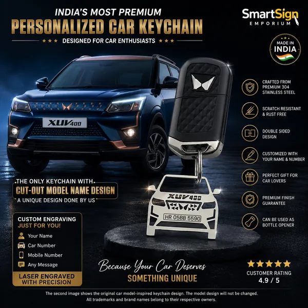Mahindra_Xuv400_Model_Car_Key_Chain
