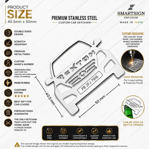 Mahindra_Rexton_Model_Car_Key_Chain
