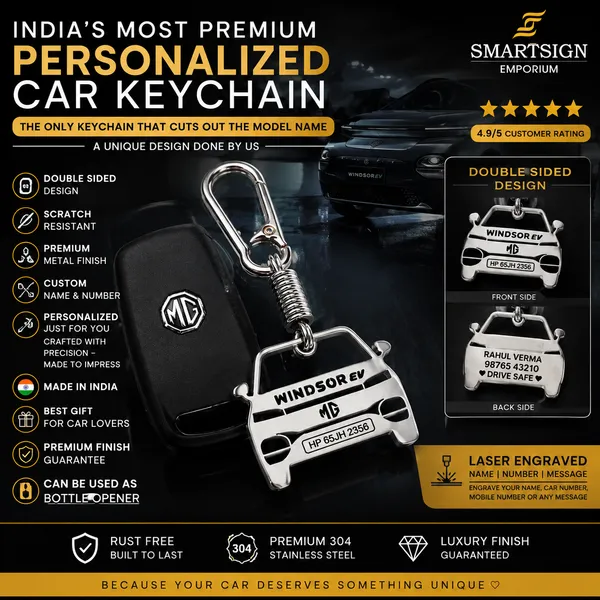 Mg_Windsor_Ev_Model_Car_Key_Chain