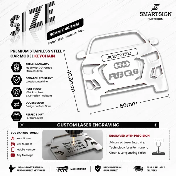 Audi_Rs_Q8_Model_Car_Key_Chain