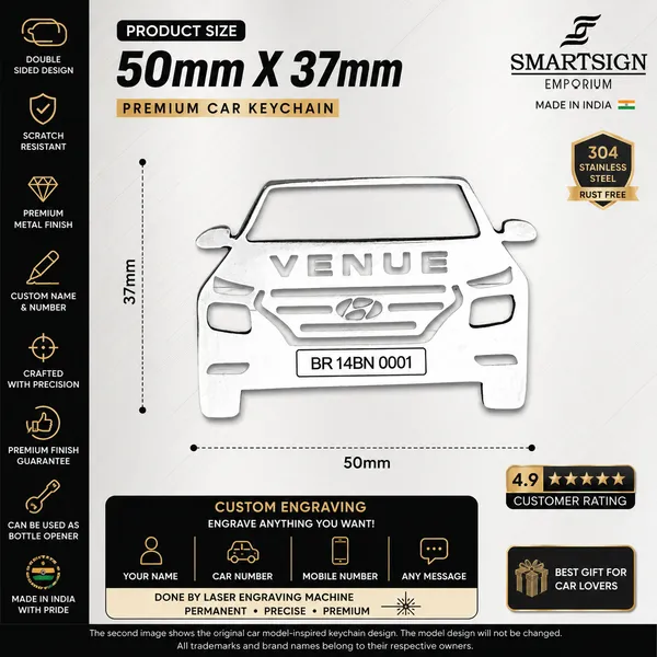 Hyundai_Venue(2020-2023)_Model_Car_Keychain