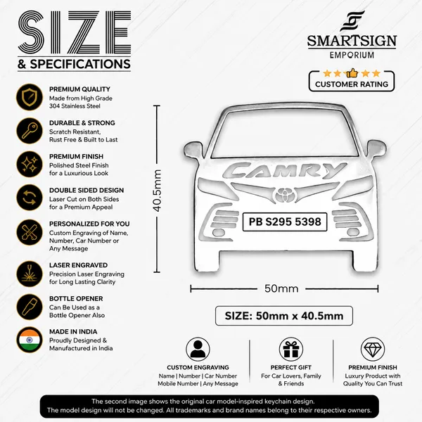 Toyota_Camry_2018-2024_Car_Key_Chain